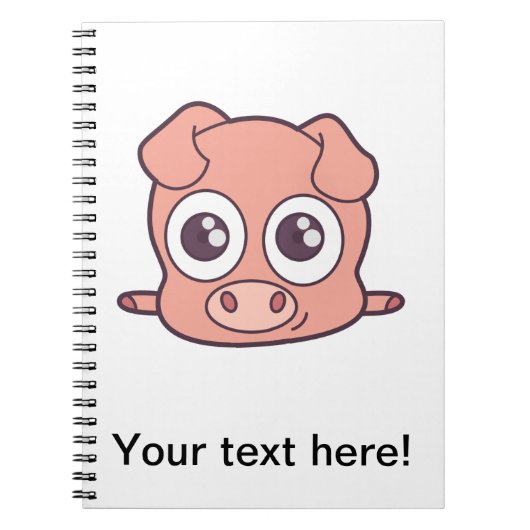 Carnet Clipart mignon de porc (Devant)