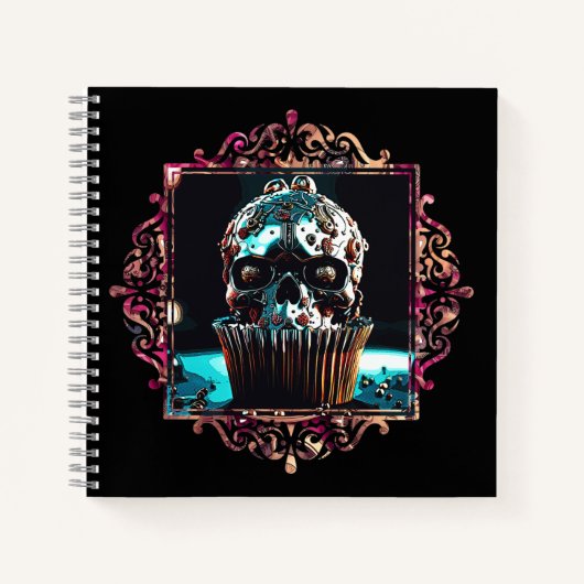 Carnet Clocage Crâne Cupcake (Devant)