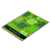 Carnet Cloches Vertes, Cloches Lucky, Votre Nom (Côté gauche)