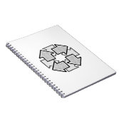 Carnet Clockwise Arrows Minimal Geometric White Variant 1 (Côté Droit)