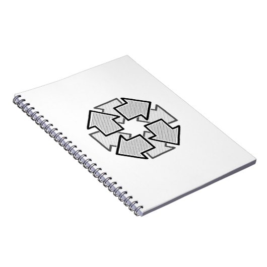 Carnet Clockwise Arrows Minimal Geometric White Variant 1 (Côté Droit)