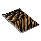 Carnet Closeup doré en feuille de palmier sur abstrait (Côté Droit)
