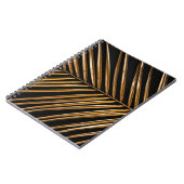 Carnet Closeup doré en feuille de palmier sur abstrait (Côté gauche)