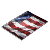 Carnet Closeup gronge le drapeau américain. (Côté gauche)