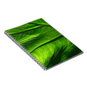 Carnet Closeup photo de la feuille verte (Côté Droit)