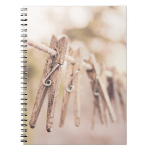 Carnet Clothespins on a Line