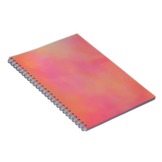 Carnet Cloud à marbre rose et orange abstrait (Côté Droit)