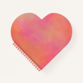 Carnet Cloud à marbre rose et orange abstrait (Devant)