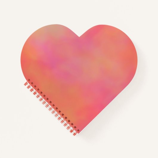 Carnet Cloud à marbre rose et orange abstrait (Devant)