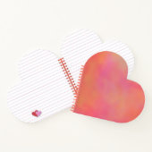 Carnet Cloud à marbre rose et orange abstrait (Intérieur)