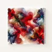 Carnet Cloud d'aquarelle Abstraite de Garnet Red Smokey (Dos)