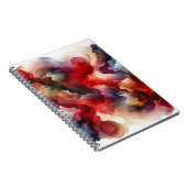 Carnet Cloud d'aquarelle Abstraite de Garnet Red Smokey (Côté Droit)