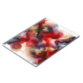 Carnet Cloud d'aquarelle Abstraite de Garnet Red Smokey (Côté gauche)