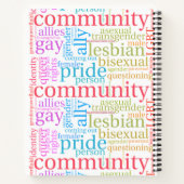 Carnet Cloud de mot communautaire LGBTQ+ SlipperyJoe (Dos)