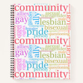 Carnet Cloud de mot communautaire LGBTQ+ SlipperyJoe (Devant)