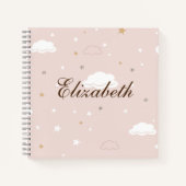 Carnet Cloud Motif rose doux (Devant)