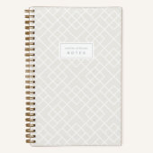 Carnet Cloud White | Coastal Bamboo Trellis Personalized (Recto)