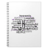 Carnet Cloud Word Adjectif commençant par la lettre H (Devant)