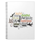 Carnet Cloud Word Adjectif commençant par la lettre J (Devant)