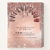 Carnet Clous Moderne Rose Gold Parties scintillant Drives (Dos)