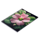 Carnet Clover Floral rose et vert Oxalis (Côté gauche)