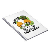 Carnet Clover Pup Love - St. Patrick's Day Chien Design (Côté Droit)