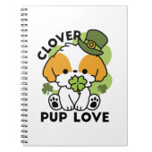 Carnet Clover Pup Love - St. Patrick's Day Chien Design (Devant)