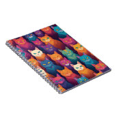Carnet Clowder de chats colorés (Côté Droit)