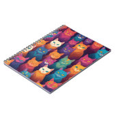 Carnet Clowder de chats colorés (Côté gauche)