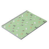 Carnet clowder de chats en set de table sage (Côté gauche)