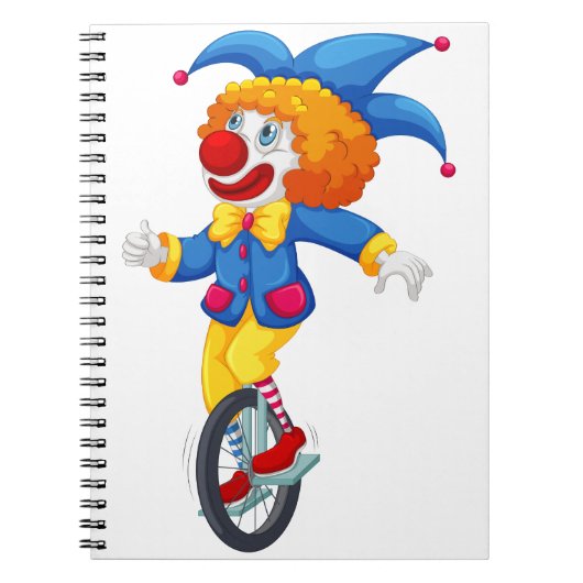 Carnet Clown sur le monocycle (Devant)