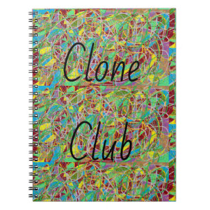 Carnet Club de clone d'art abstrait noir orphelin