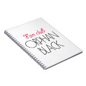 Carnet Club de fan noir orphelin (Côté Droit)