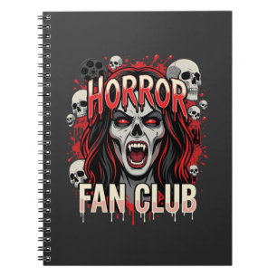 Carnet Club de fans de l'horreur d'Halloween crâne de vam