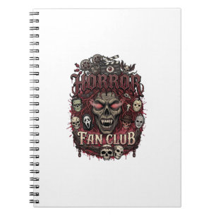 Carnet Club de fans d'horreur Halloween Visage de démon C