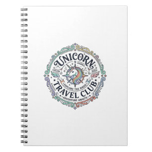 Carnet Club de voyage licorne Création originale Zazzle_1