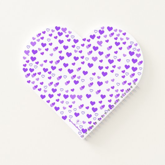 Carnet Cluster de coeur pourpre (Dos)