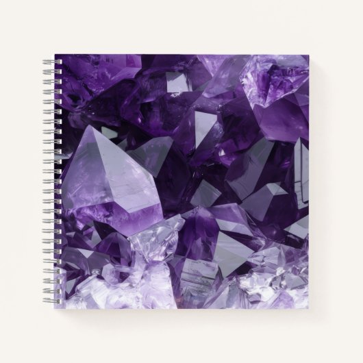 Carnet Cluster de cristal de guérison d'améthyste (Devant)