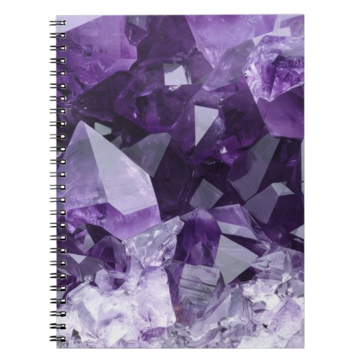 Carnet Cluster de cristal de guérison d'améthyste (Devant)