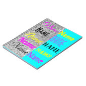 Carnet CMYK Cyan et parties scintillant argent cadeau per (Côté gauche)