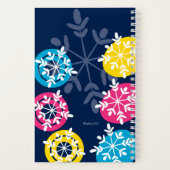 Carnet CMYK Snowflakes on Blue (Verso)