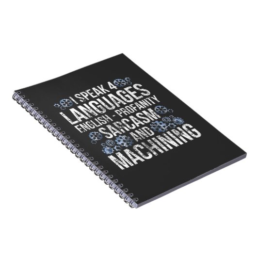 Carnet CNC Machines Sarcasme Funny Machinist (Côté Droit)