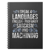 Carnet CNC Machines Sarcasme Funny Machinist (Devant)