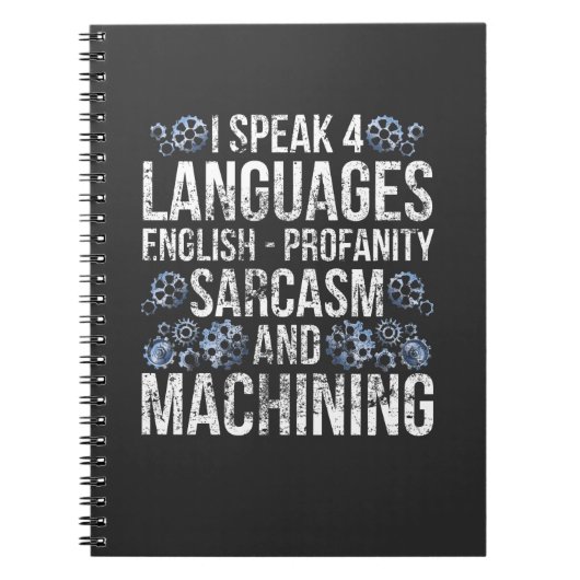 Carnet CNC Machines Sarcasme Funny Machinist (Devant)