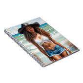 Carnet Coastal Black Girl Portrait Art (Côté Droit)