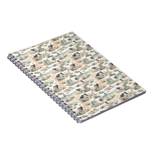 Carnet Coastal Cottage Lighthouse Pattern (Côté Droit)