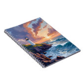 Carnet Coastal Lighthouse Sunset | Beach Ocean Painting (Côté Droit)