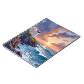 Carnet Coastal Lighthouse Sunset | Beach Ocean Painting (Côté gauche)