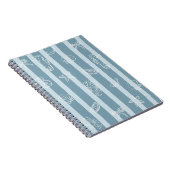 Carnet Coastal Nautical Pattern | Blue Sea Shell & Seahor (Côté Droit)
