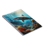 Carnet Coastal/nautical tiger shark & coral reef (Côté Droit)